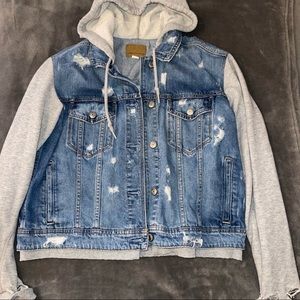 American Eagle Women’s Jean Jacket Hoodie